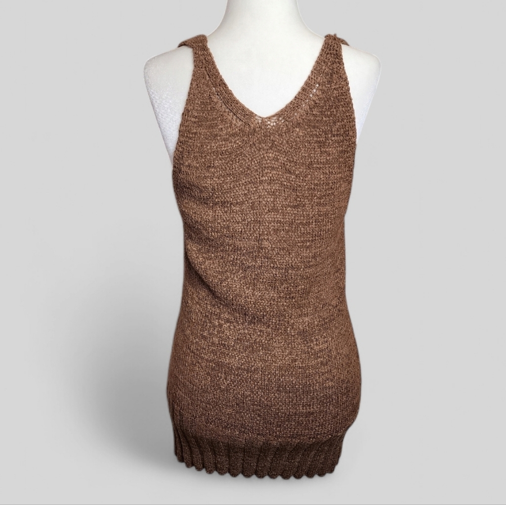 Universal Threads Knit Henley Style BrownTank Top